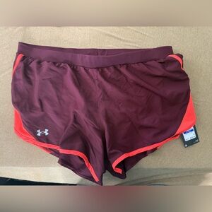 Under Armour Maroon and Red Sports Bra